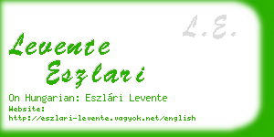 levente eszlari business card